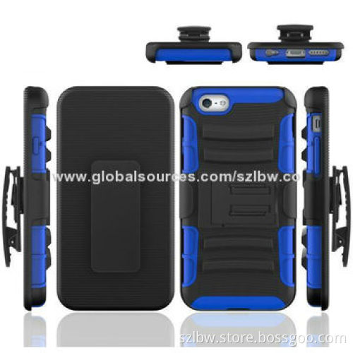 11 Colors 3-in-1 Hybrid Impact Rugged Combo Belt Clip/Holster Kickstand Case for iPhone 6